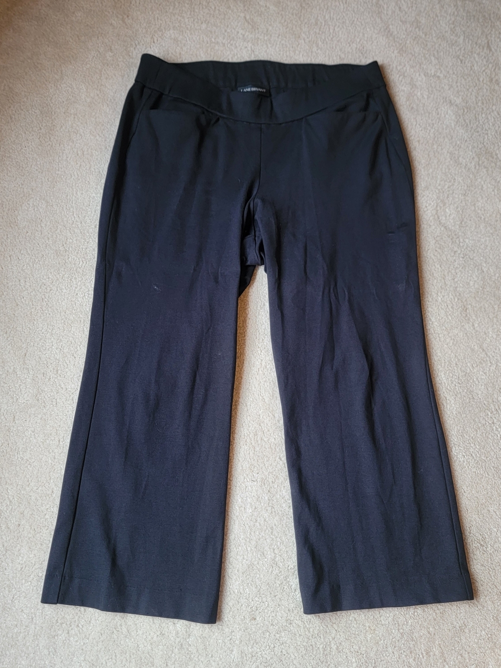 Lane Bryant Black Wide-Leg Ponte Pants